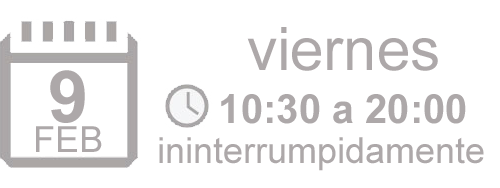Viernes 9 de 10:30 a 20:00